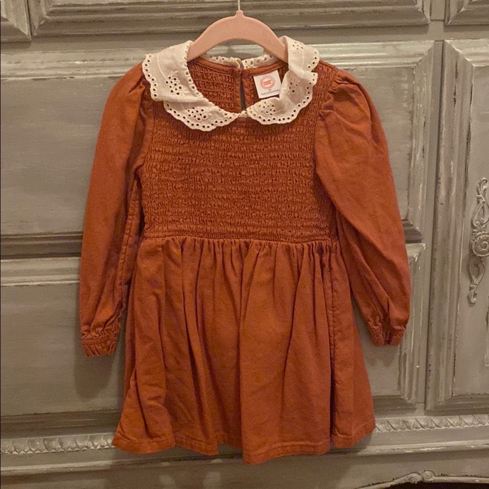 WONDER NATION // Toddler Long Sleeve Dress with Collar